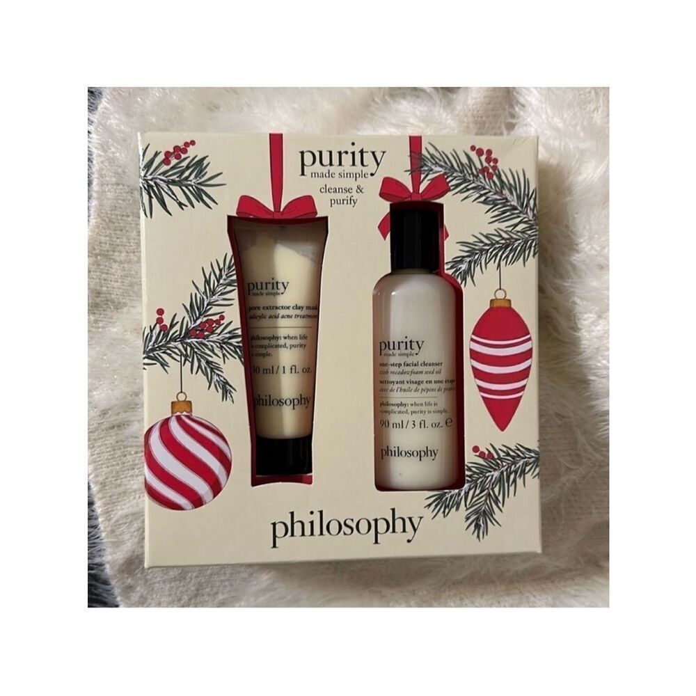 philosophy purity made simple cleanse & purify clay mask & facial cleanser